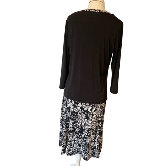 Lady Sun Women's M Cottage 2 Piece Skirt Blouse Set Career Office Classic Retro - Picture 3 of 10